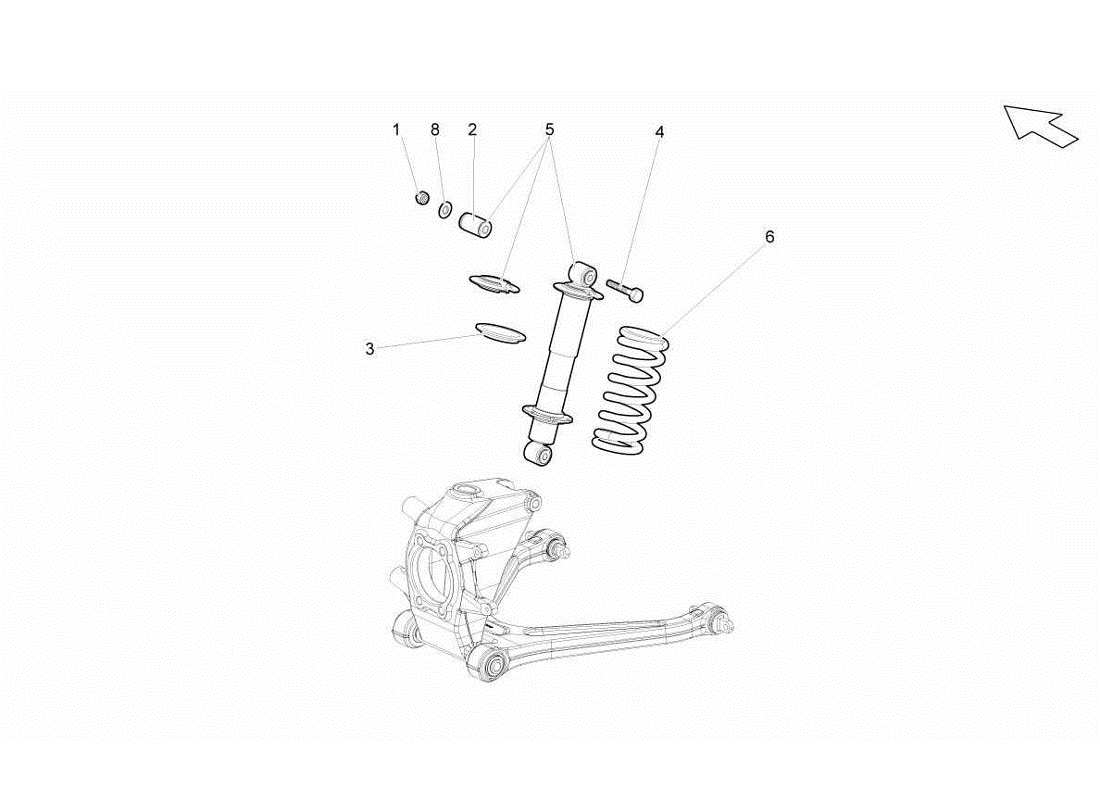 lamborghini gallardo lp570-4s perform suspension arrière schéma des pièces
