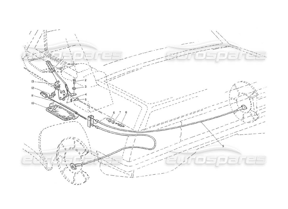un schéma de pièces du catalogue de pièces maserati shamal