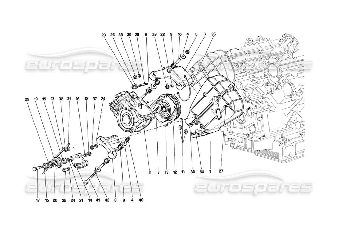 un schéma de pièces du catalogue de pièces ferrari 308 (1981) gtbi/gtsi