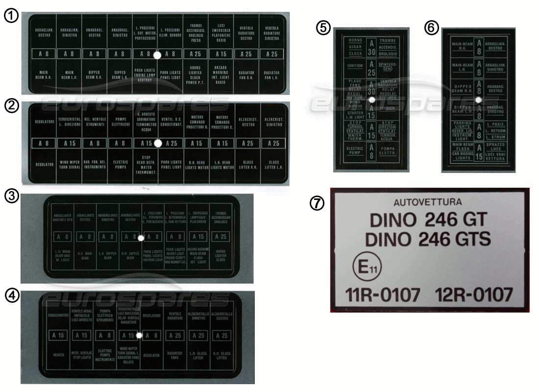 schéma de pièce contenant le numéro de pièce 246plate