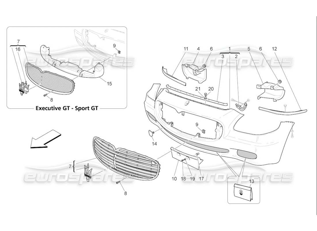 un schéma de pièces du catalogue de pièces maserati qtp. (2007) 4.2 f1