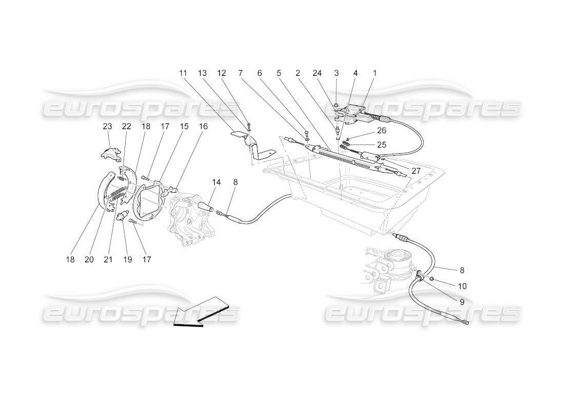 un schéma de pièces du catalogue de pièces maserati qtp. (2011) 4.7 auto