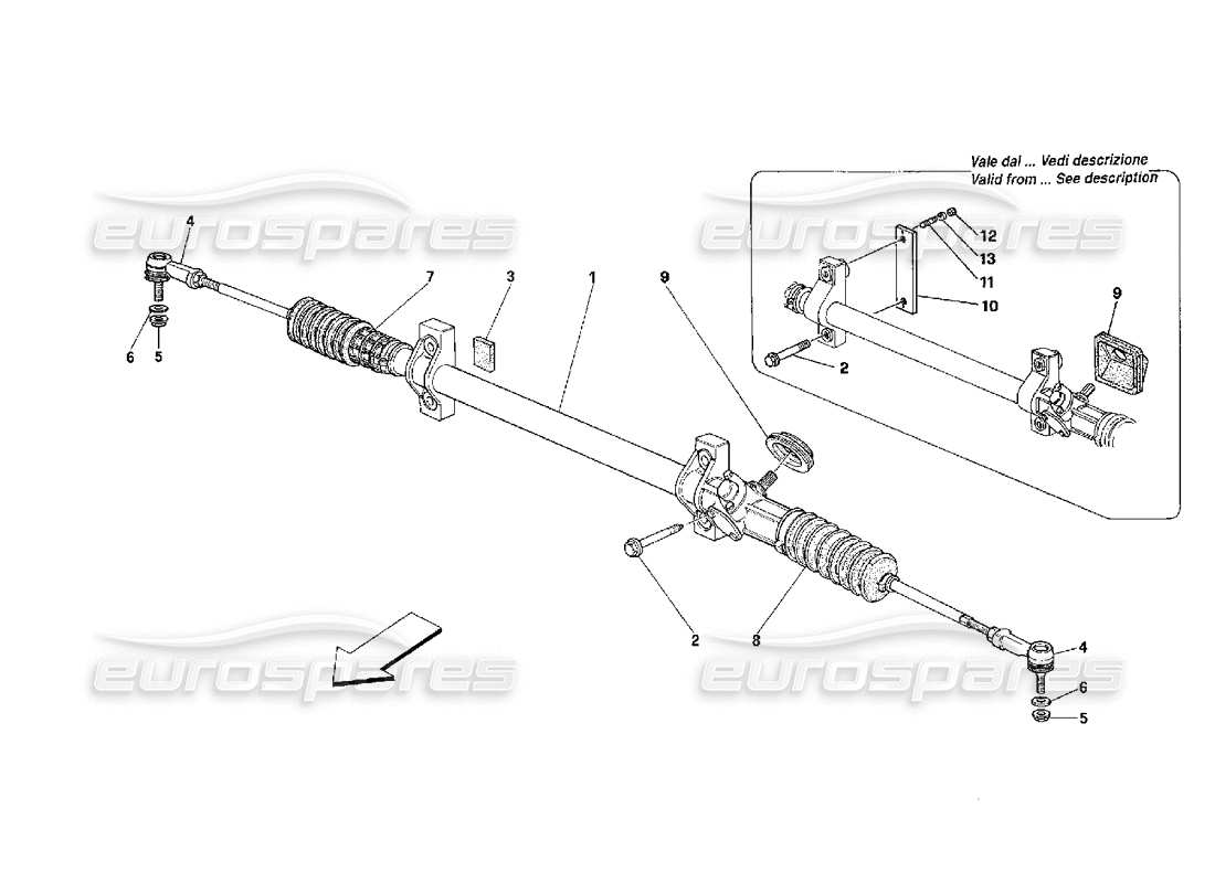 un schéma de pièces du catalogue de pièces ferrari 348 (2.7 motronic)