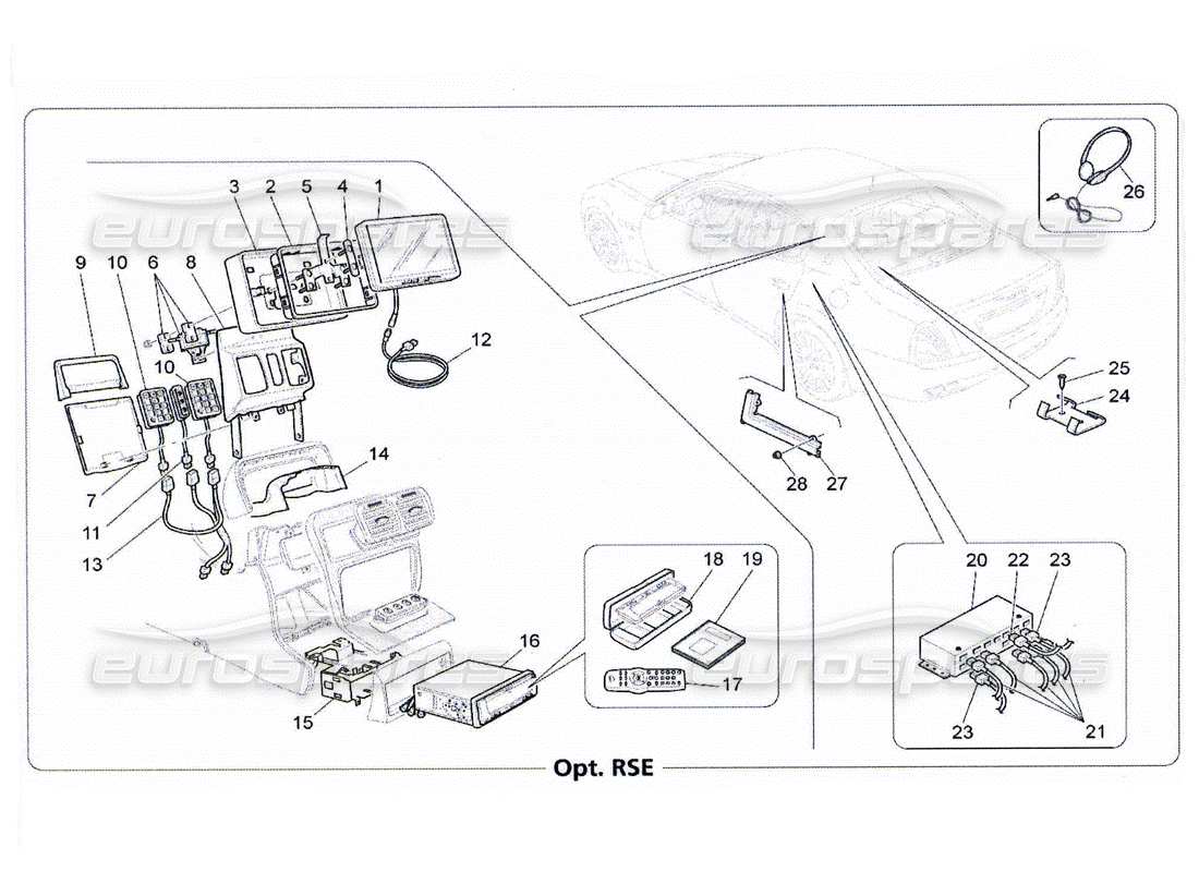 un schéma de pièces du catalogue de pièces maserati qtp. (2010) 4.2