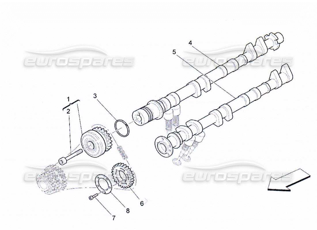 un schéma de pièces du catalogue de pièces maserati qtp. (2010) 4.2