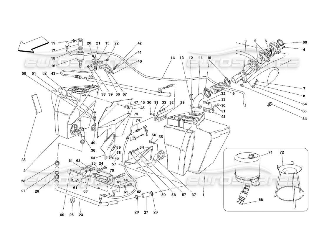 un schéma de pièces du catalogue de pièces ferrari 430 challenge (2006)