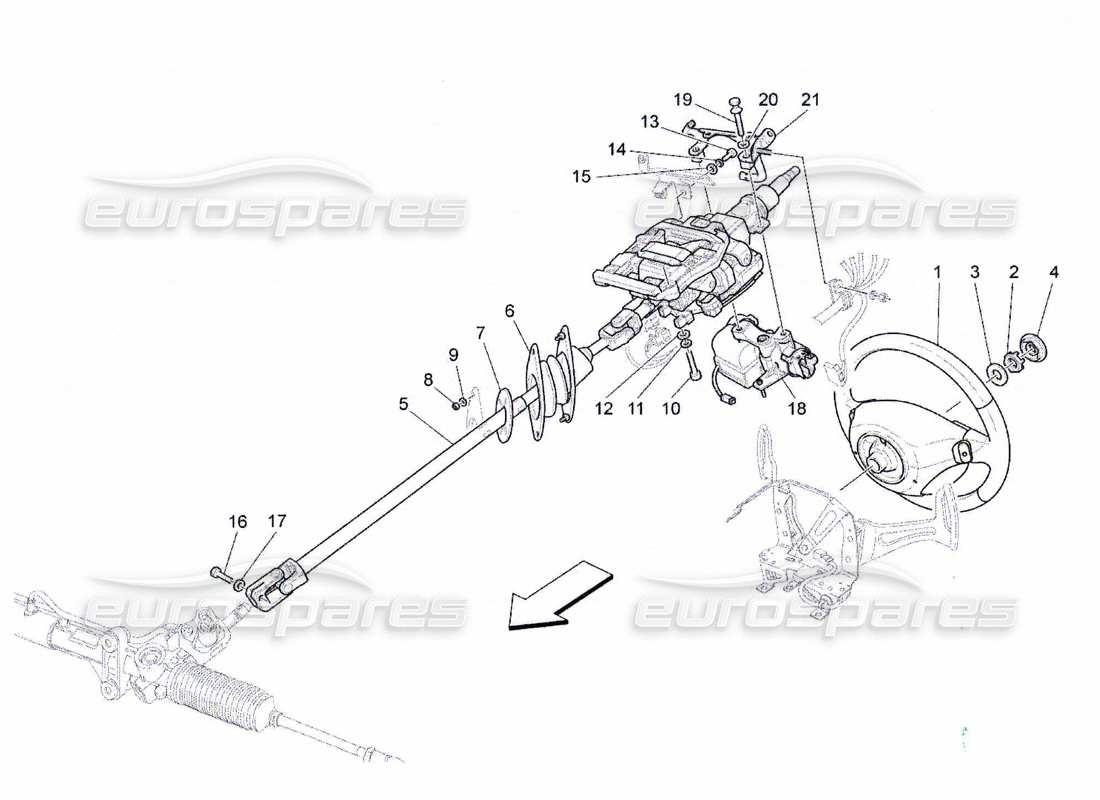 un schéma de pièces du catalogue de pièces maserati qtp. (2010) 4.7