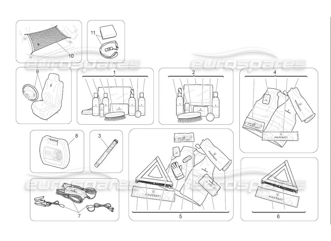un diagramme de pièces du Maserati QTP. (2006) 4.2 F1 catalogue de pièces