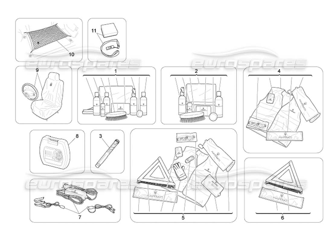 un diagramme de pièces du Maserati QTP. (2003) 4.2 catalogue de pièces