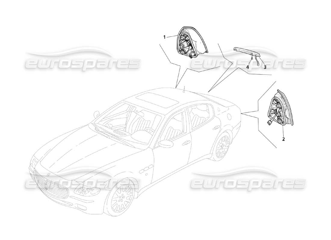 un schéma de pièces du catalogue de pièces maserati qtp. (2003) 4.2