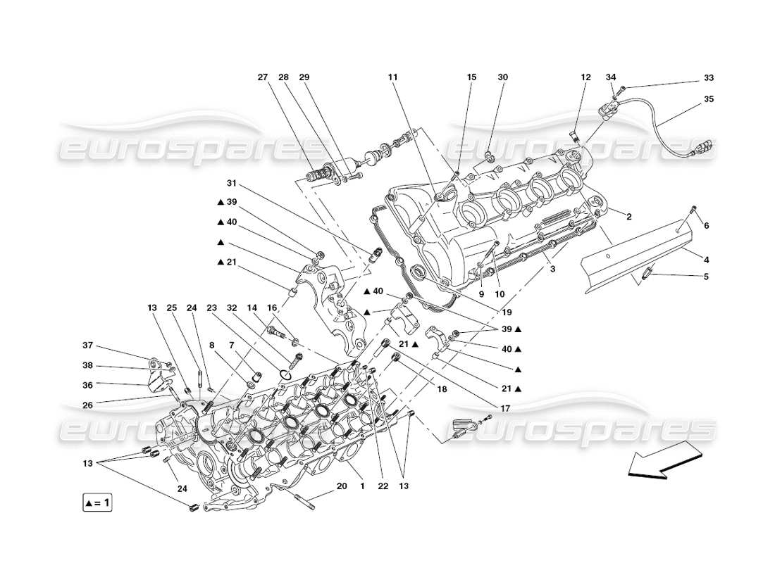 un schéma de pièces du catalogue de pièces ferrari 430 challenge (2006)