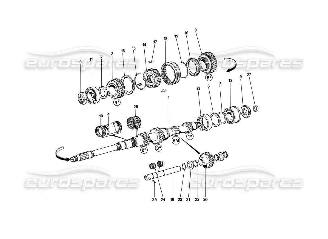un schéma de pièces du catalogue de pièces ferrari 328