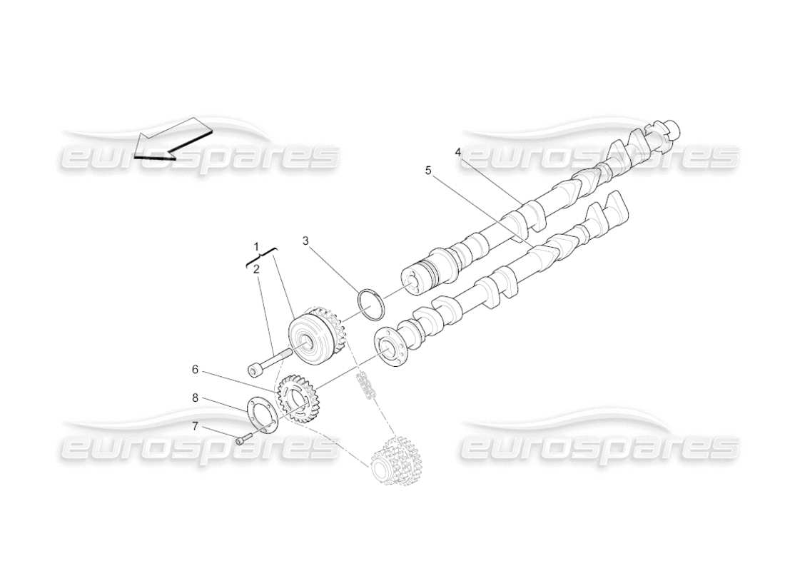un schéma de pièces du catalogue de pièces maserati grancabrio (2011) 4.7