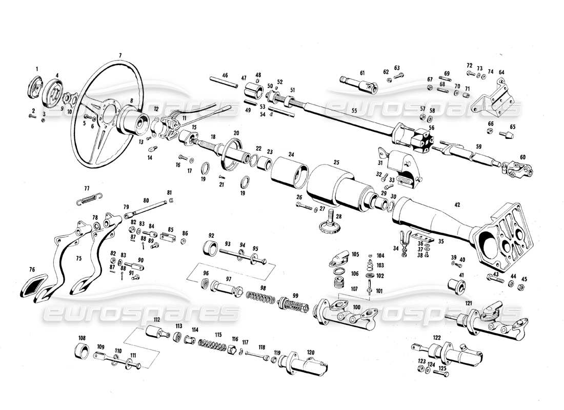 schéma de pièce contenant le numéro de pièce 107 gs 57965