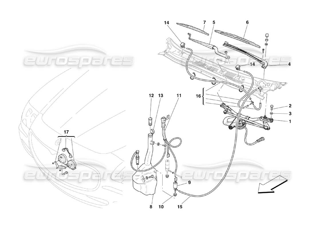 un schéma de pièces du catalogue de pièces maserati qtp. (2003) 4.2