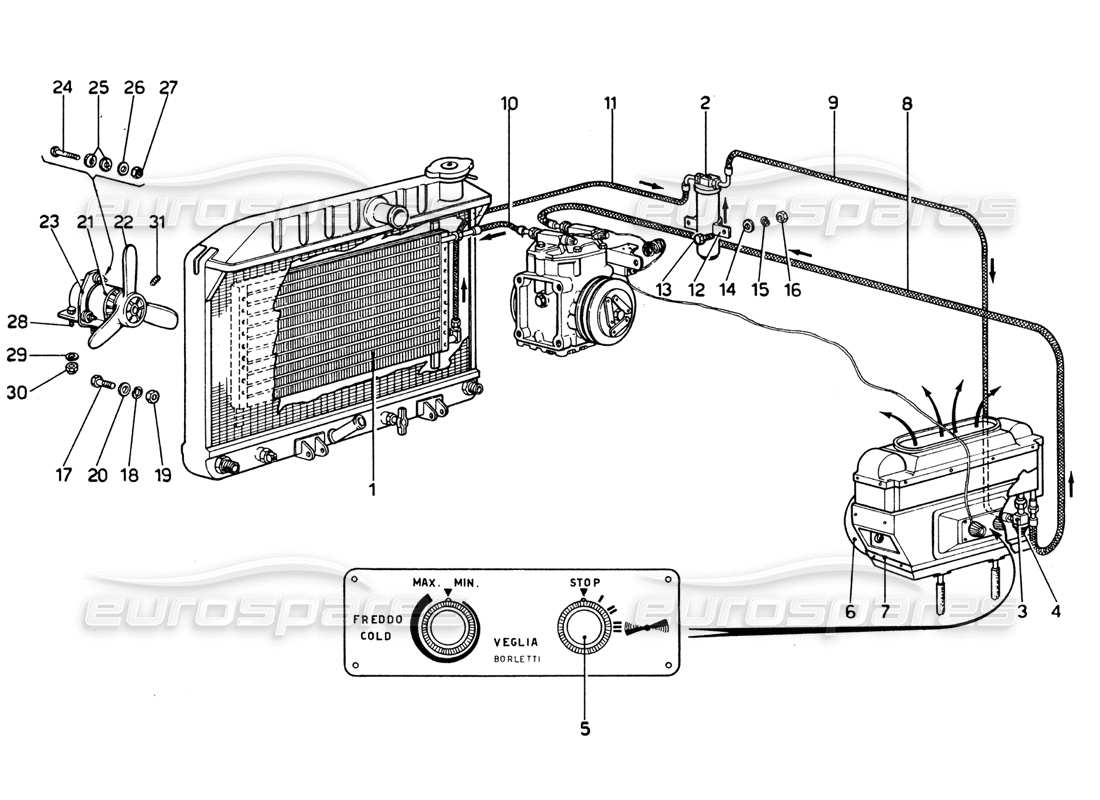 schéma de pièce contenant le numéro de pièce m8x30-uni573