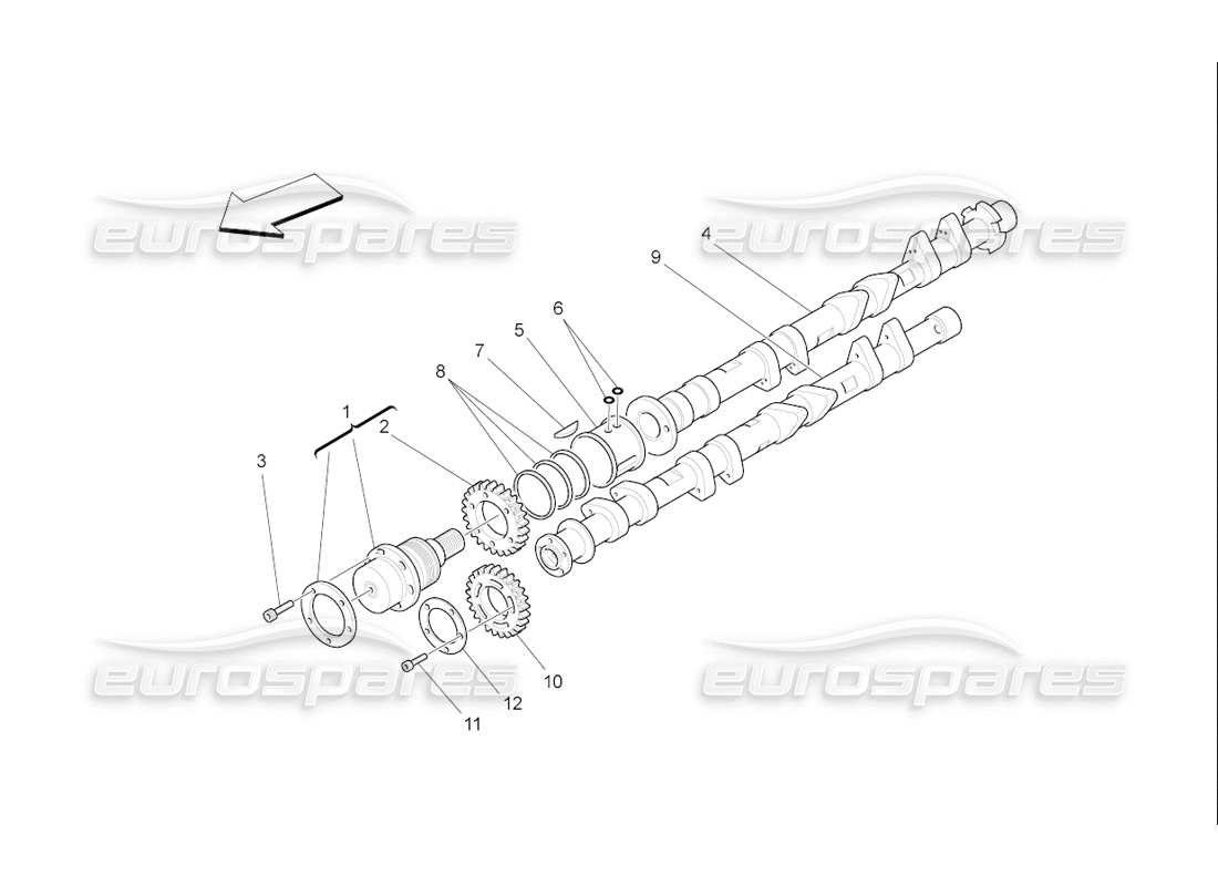 un schéma de pièces du catalogue de pièces maserati qtp. (2006) 4.2 f1