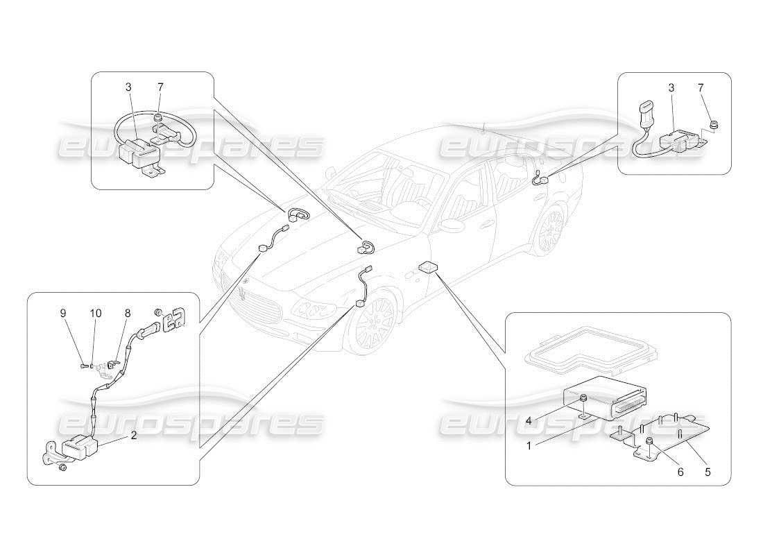 un schéma de pièces du catalogue de pièces maserati qtp. (2010) 4.2 auto