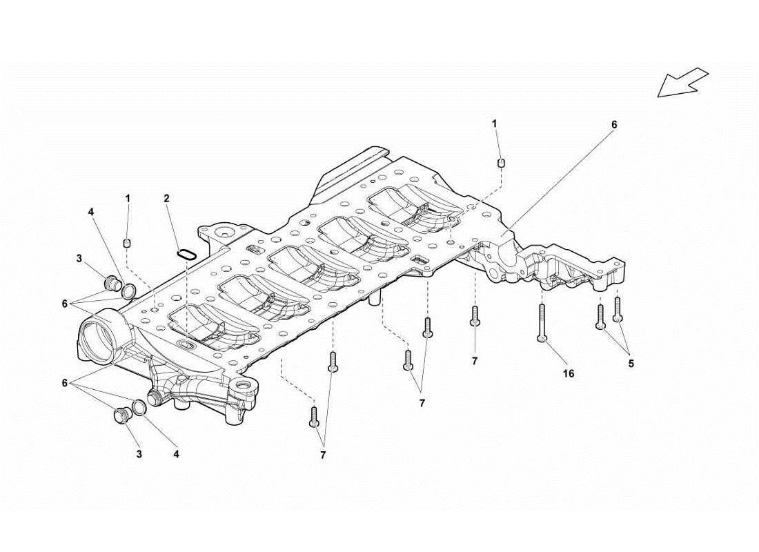 schéma de pièce contenant le numéro de pièce 07l103601f