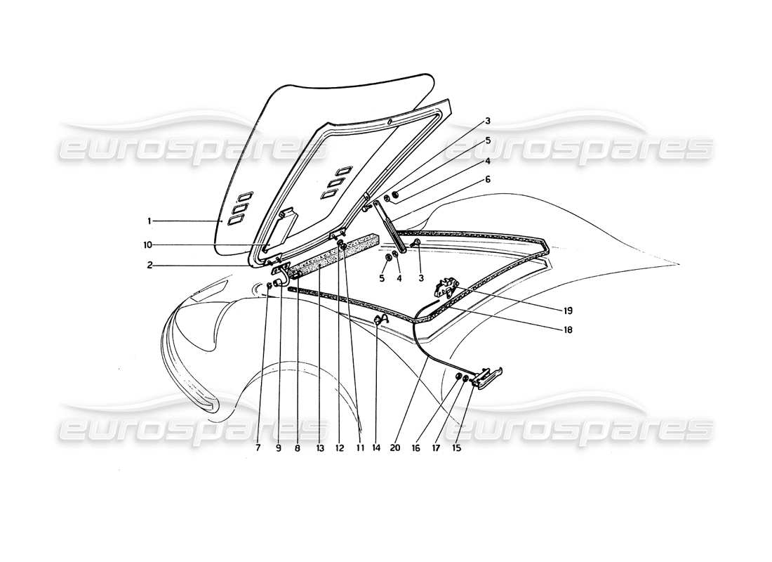 un schéma de pièces du catalogue de pièces ferrari 246