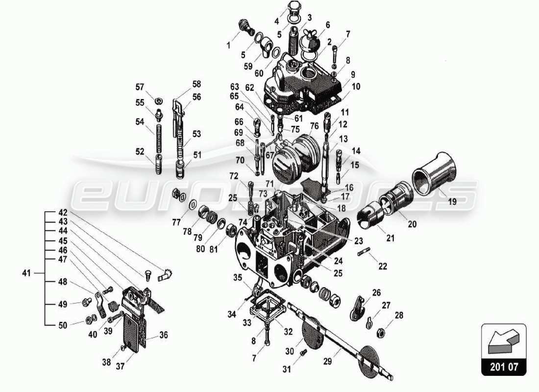 schéma de pièce contenant le numéro de pièce 5807a