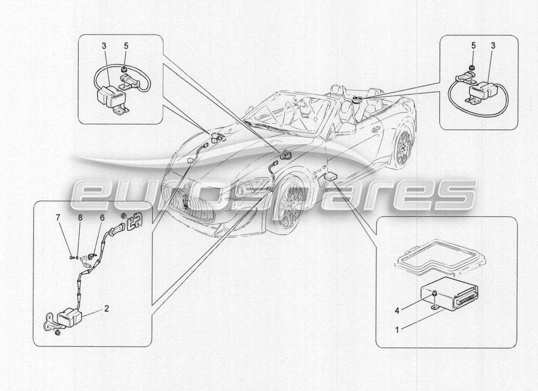 maserati grancabrio mc centenario gestion électronique (suspension) schéma des pièces