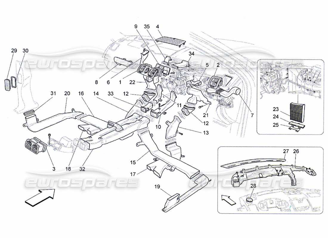 maserati qtp. (2010) 4.7 unité a c : diffusion schéma des pièces