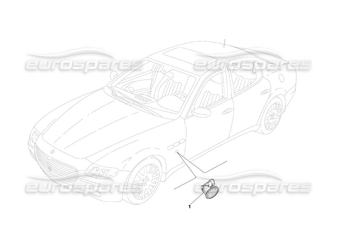 maserati qtp. (2003) 4.2 schéma des pièces des feux latéraux