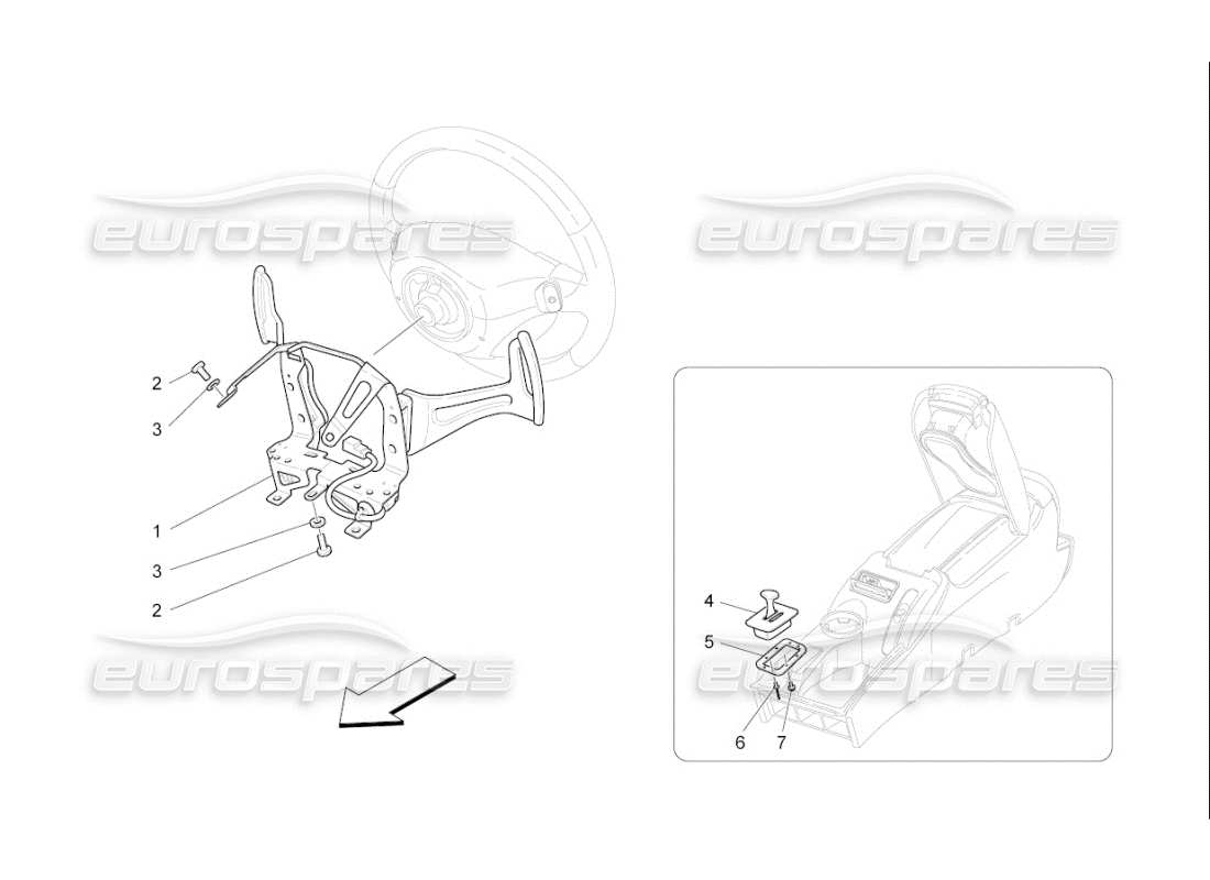 maserati qtp. (2007) 4.2 f1 commandes du conducteur pour f1 boîte de vitesses schéma des pièces