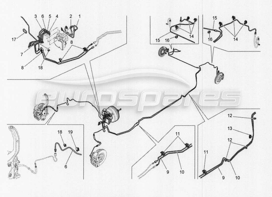 maserati qtp. v8 3.8 530bhp auto 2015 lignes diagramme de pièce