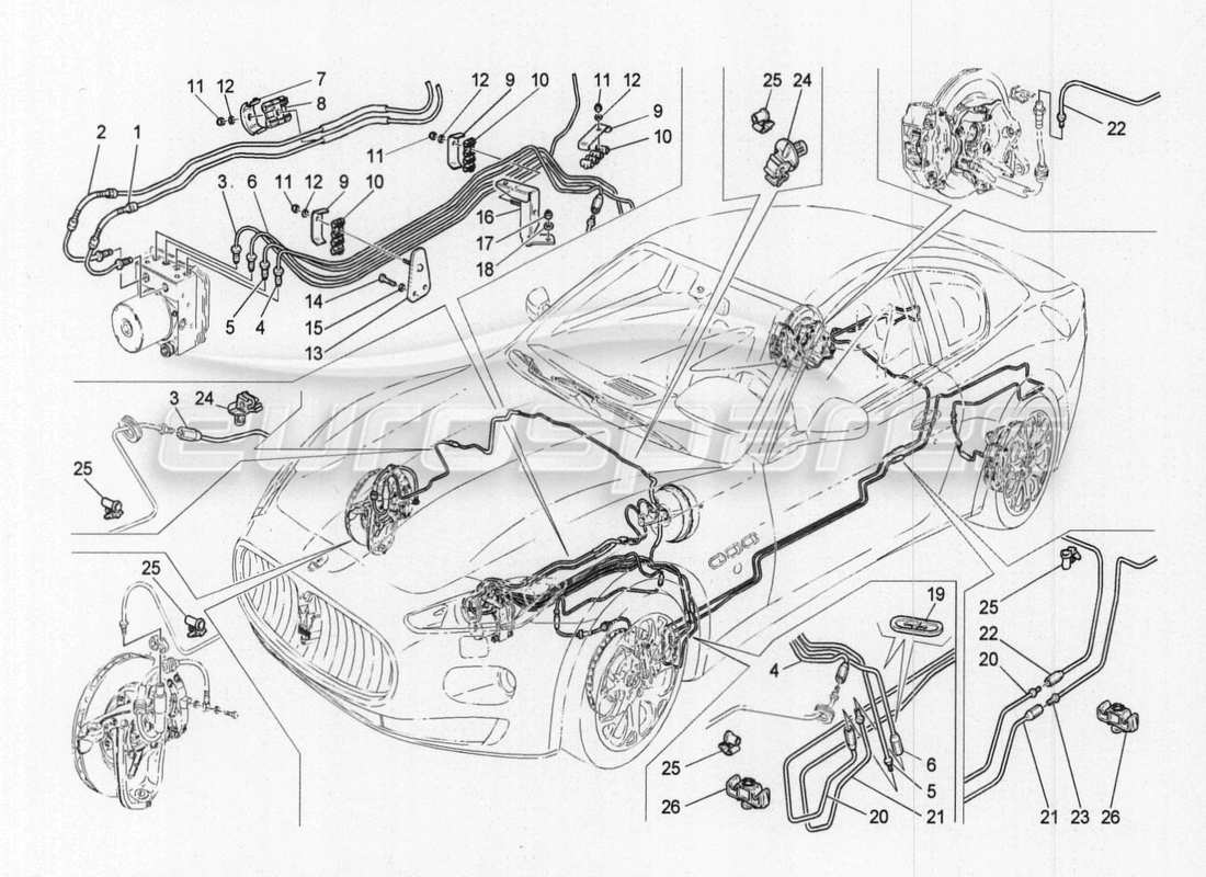 maserati granturismo special edition lignes diagramme de pièce