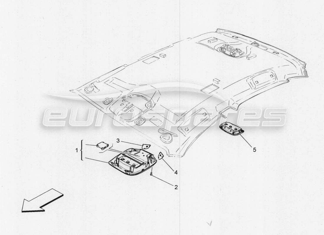 maserati qtp. v8 3.8 530bhp 2014 auto schéma des pièces des dispositifs internes du véhicule