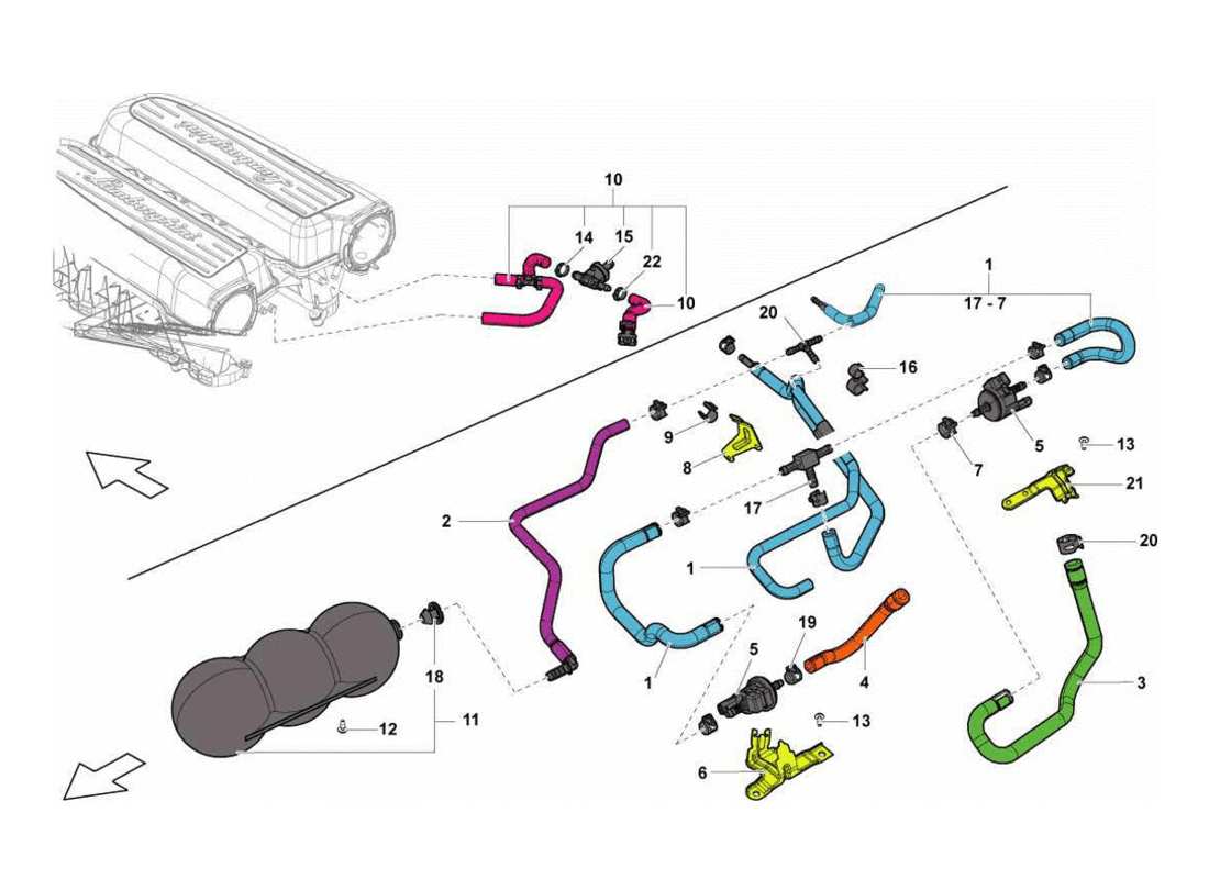lamborghini gallardo lp560-4s update système de vide schéma des pièces