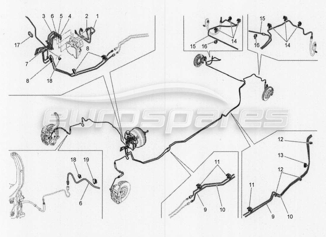 maserati qtp. v8 3.8 530bhp 2014 auto lignes diagramme de pièce