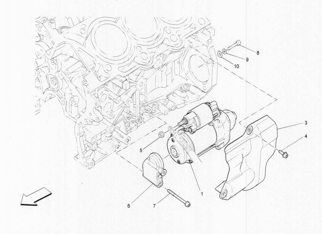 maserati qtp. v6 3.0 bt 410bhp 2015 schéma des pièces du moteur