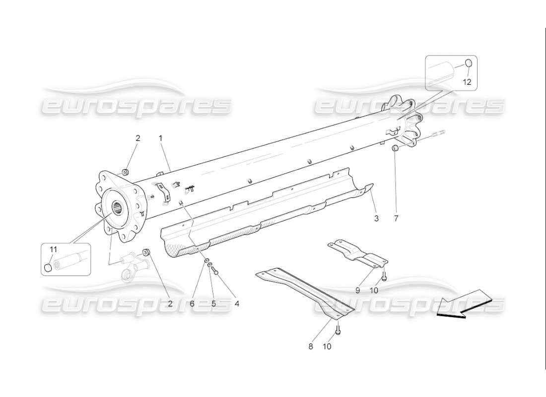 maserati qtp. (2007) 4.2 f1 schéma des pièces du tuyau de transmission