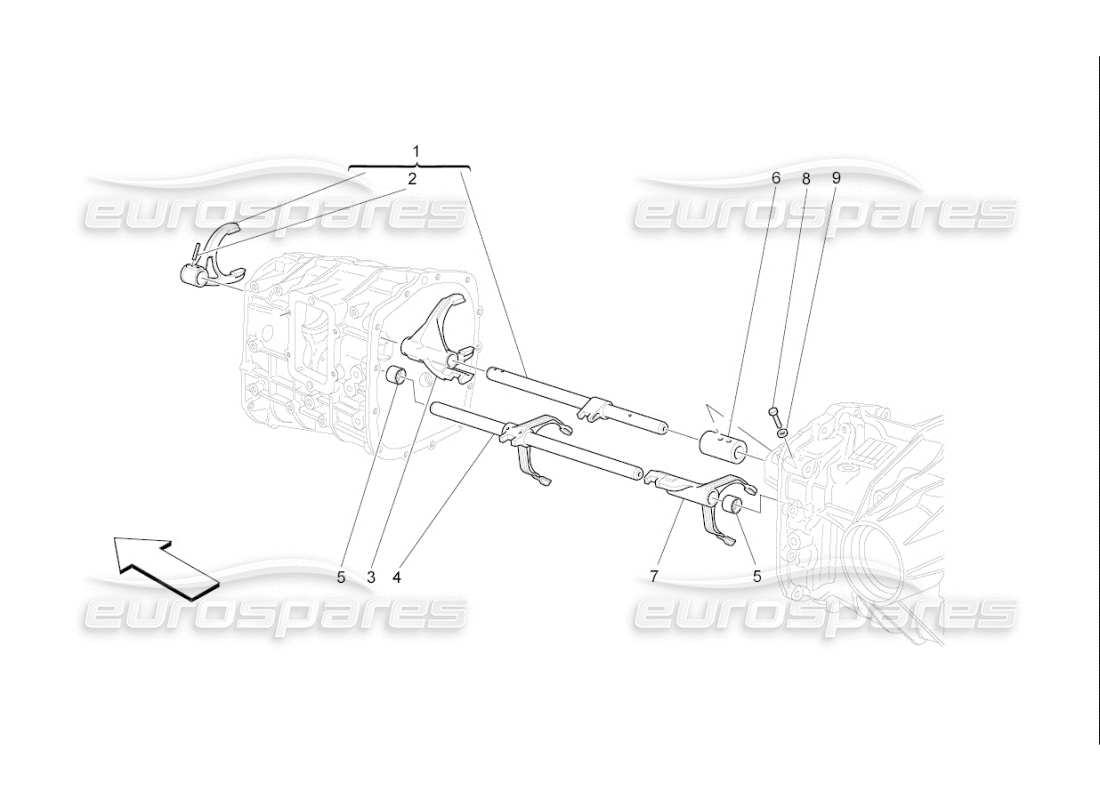 maserati qtp. (2007) 4.2 f1 diagramme des pièces des commandes internes