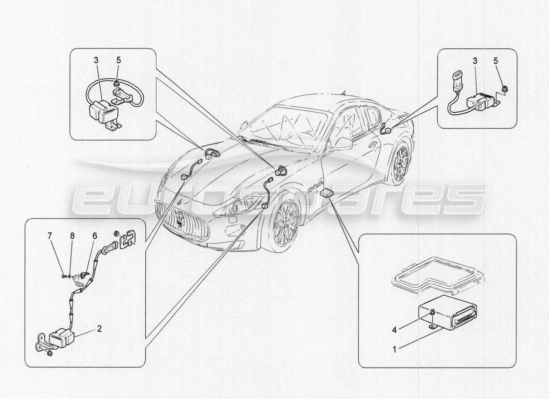 maserati granturismo special edition commande électronique (suspension) schéma des pièces