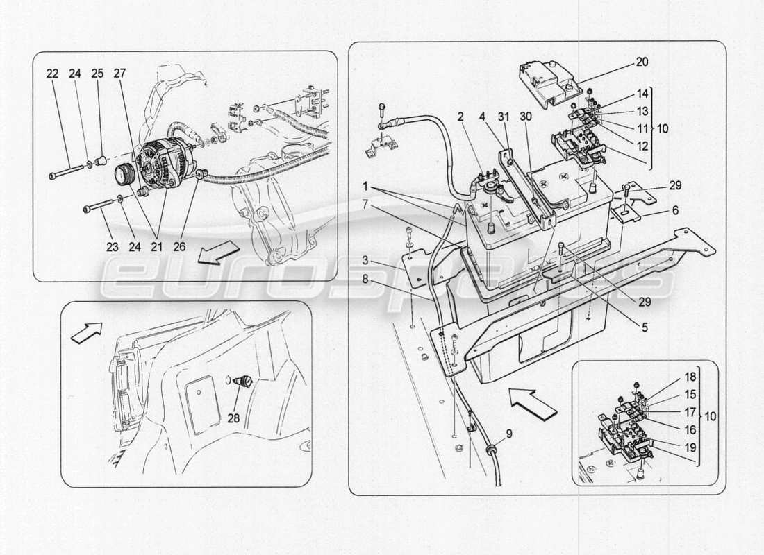 maserati granturismo special edition diagramme des pièces de production et d'accumulation d'énergie
