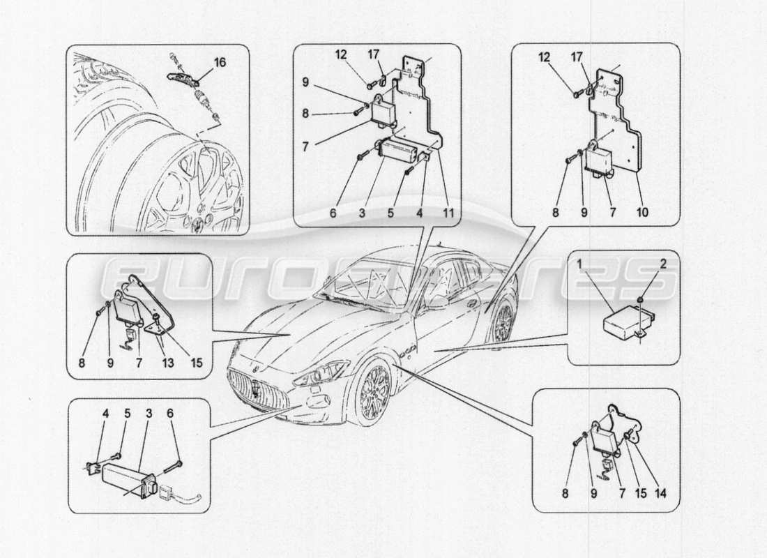 maserati granturismo special edition système de surveillance de la pression des pneus schéma des pièces