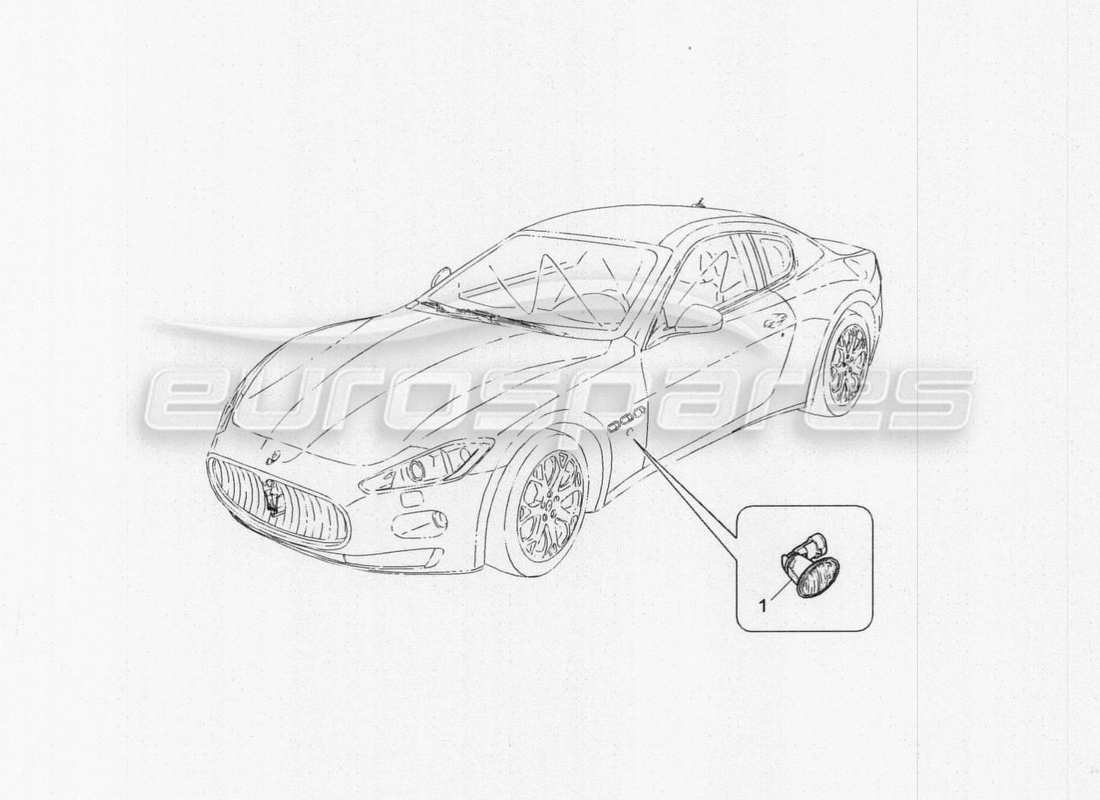 maserati granturismo special edition diagramme des pièces des groupes de feux latéraux