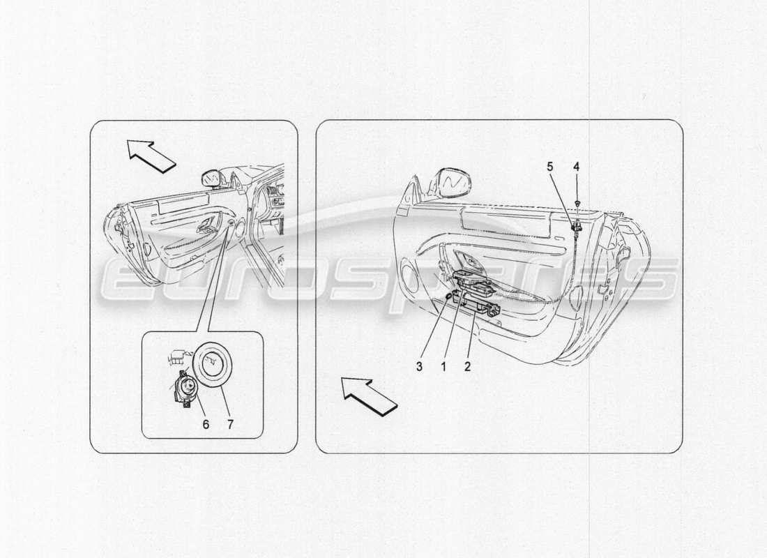 maserati granturismo special edition dispositifs de porte schéma des pièces