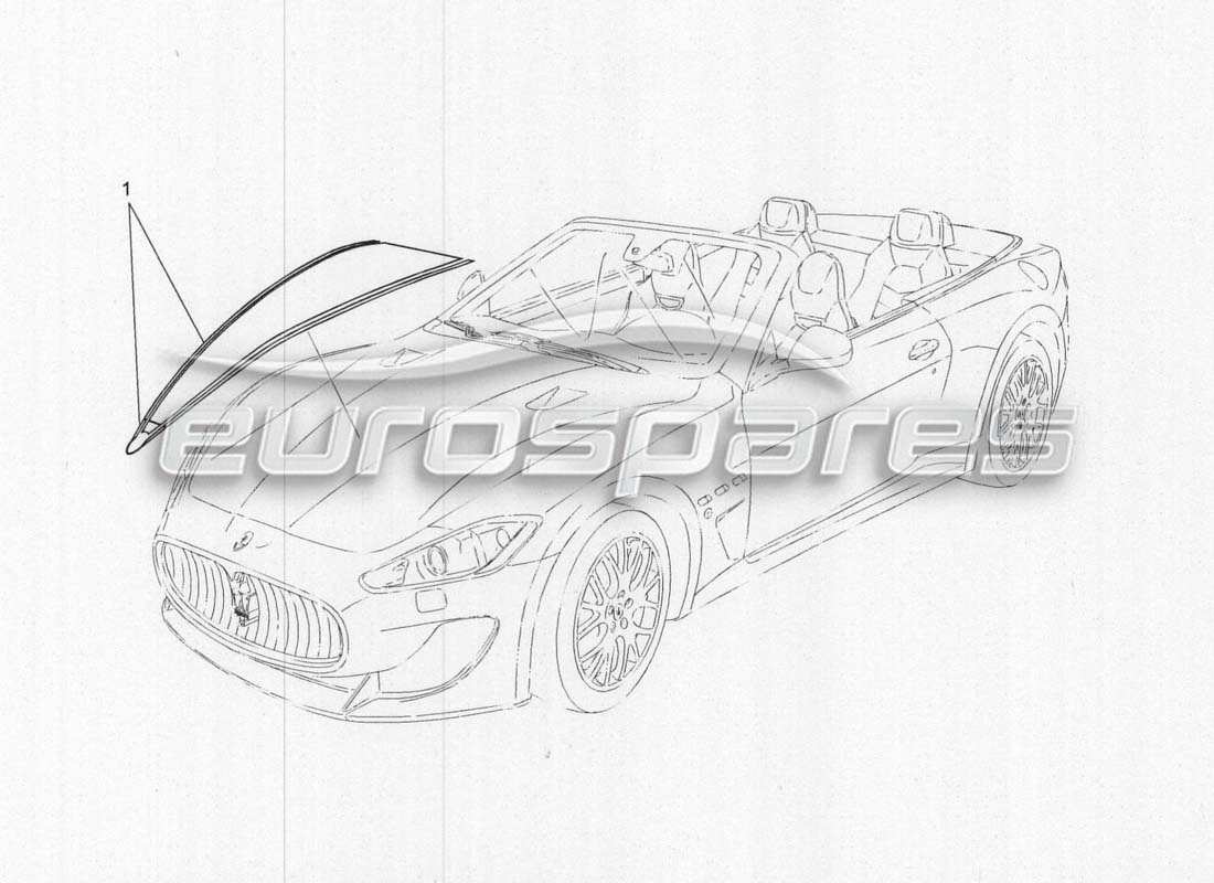 maserati grancabrio mc centenario schéma des pièces des garnitures de boucliers et des panneaux de revêtement