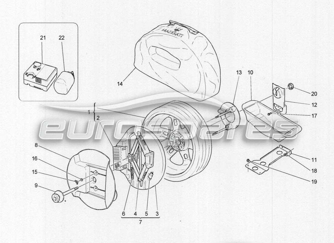 maserati grancabrio mc centenario standard equipment part diagram