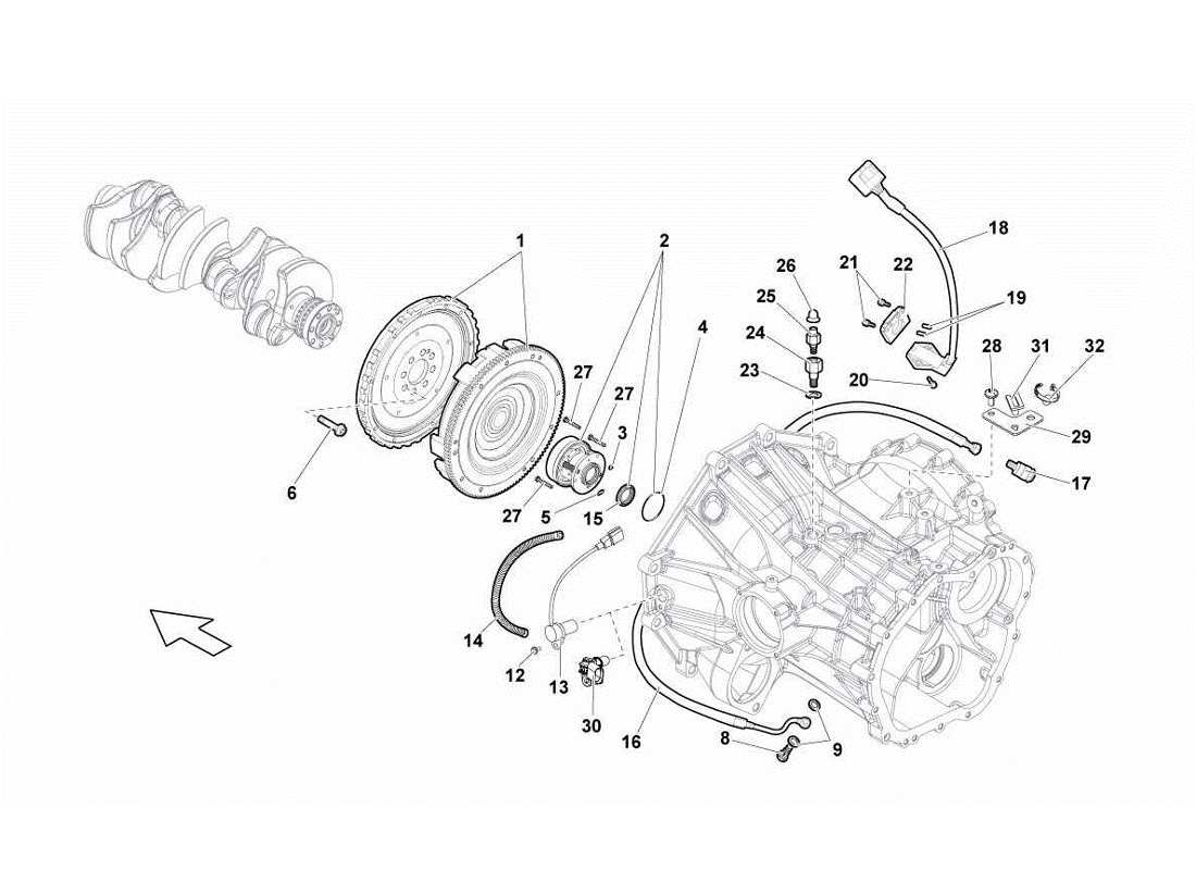 lamborghini gallardo lp570-4s perform embrayage (e-gear) schéma des pièces