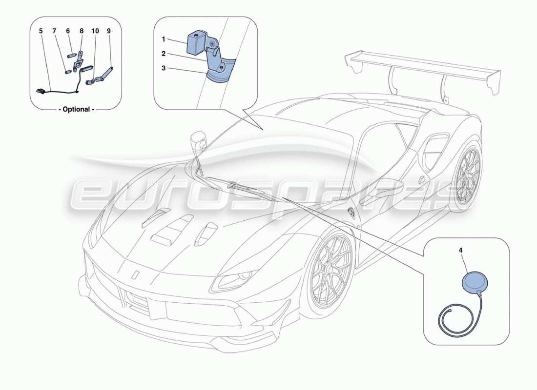 ferrari 488 challenge schéma des pièces aériennes