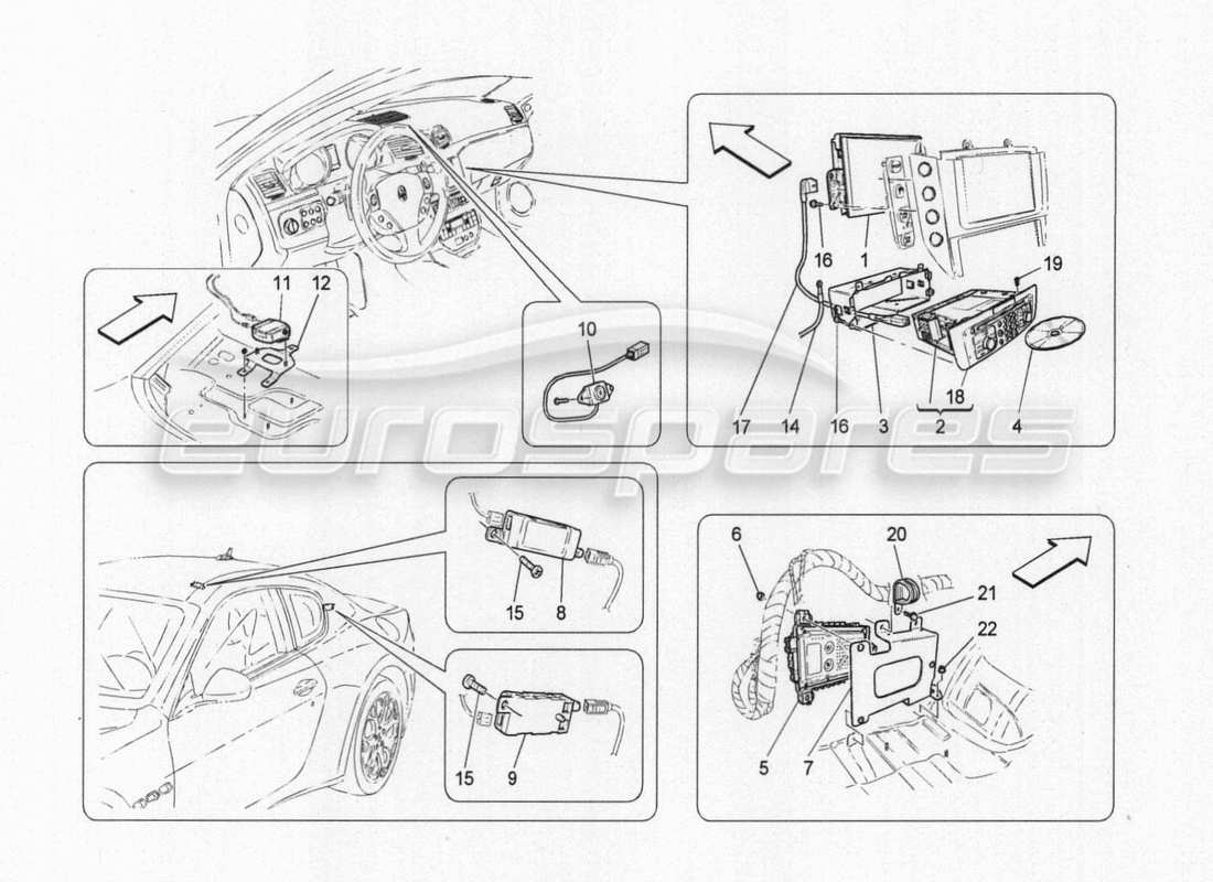 maserati granturismo special edition diagramme des pièces du système informatique