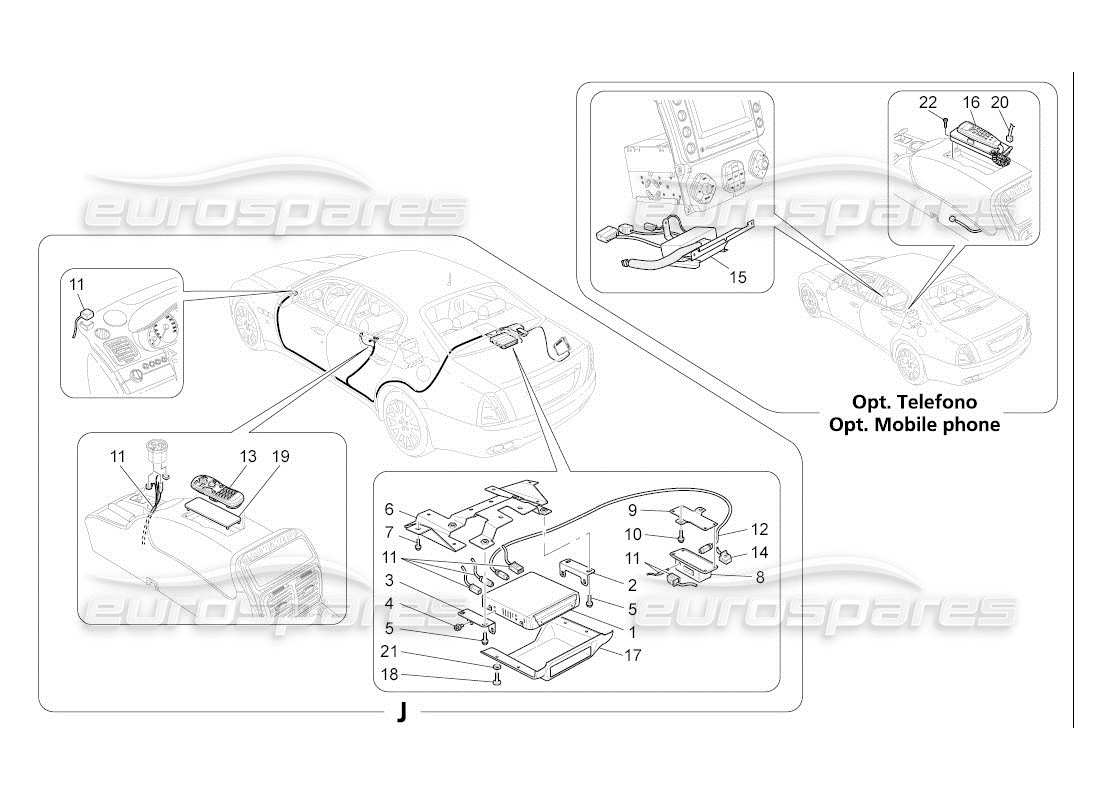 maserati qtp. (2007) 4.2 auto diagramme des pièces du système informatique