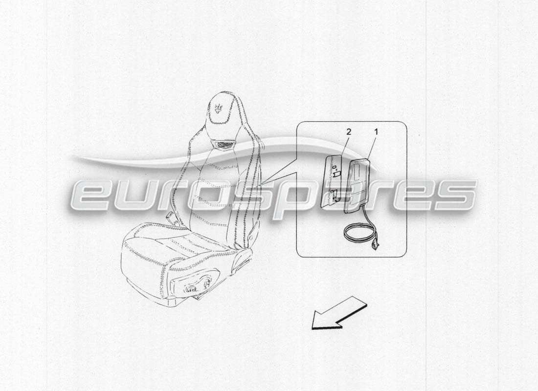 maserati grancabrio mc centenario schéma des pièces du système de sacs latéraux avant