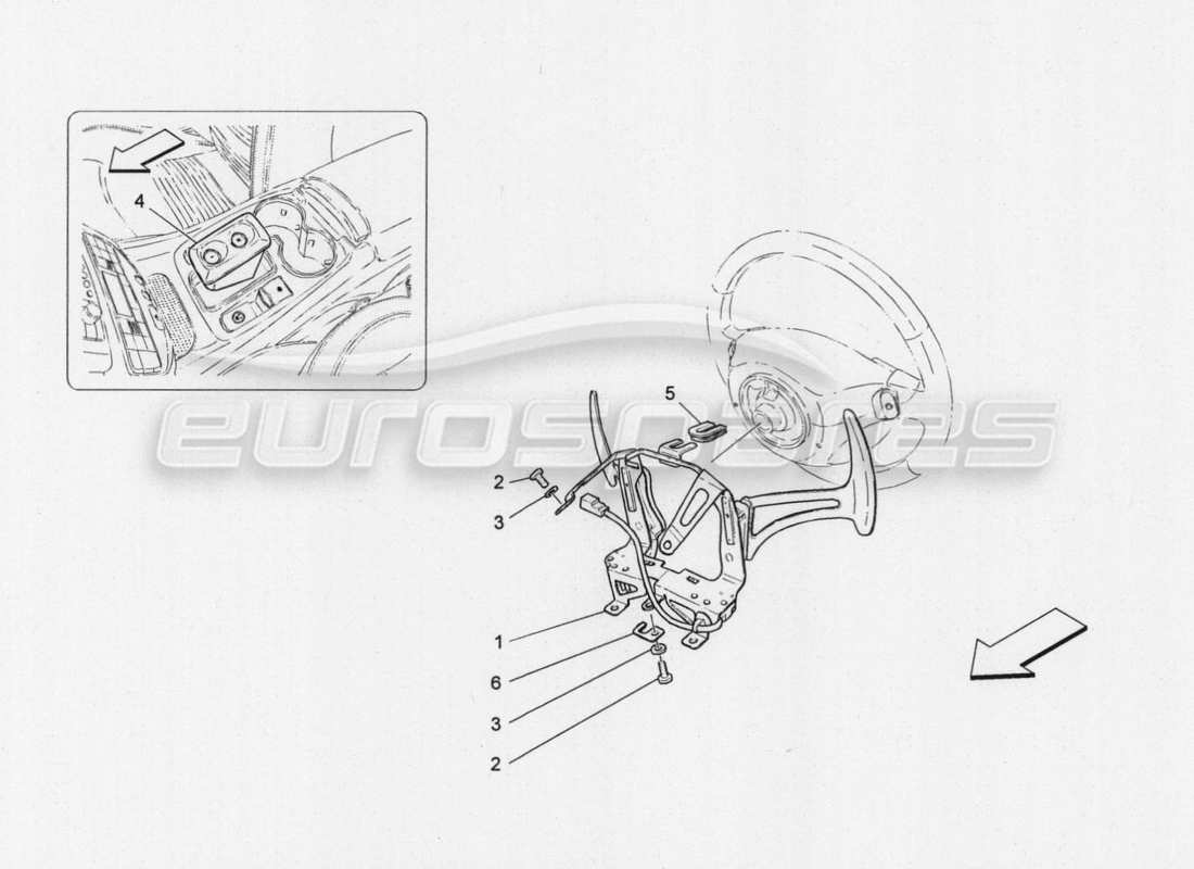 maserati granturismo special edition diagramme des pièces des commandes du pilote